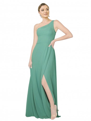 Magasins de Argent islandais Trapèze Sans bretelle Mousseline Longue Robes demoiselle d'honneur