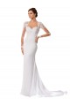 Magasins de Blanc Fourreau Mousseline Dentelle Robes de mariée