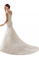 Magasins de Blanc Fourreau Épaule Dénudée Tulle Robes de mariée