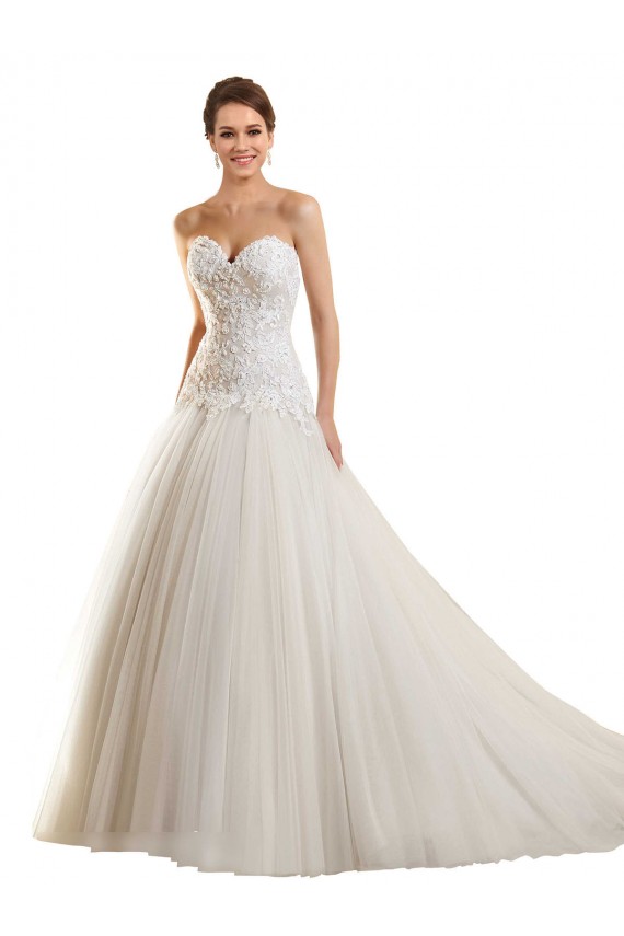 Magasins de Blanc Princesse Tulle Dentelle Robes de mariée