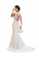 Magasins de Blanc Sirène Col V Dentelle Robes de mariée