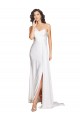Magasins de Blanc Trapèze Satiné Soyeux Robes de mariée