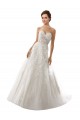 Magasins de Blanc Trapèze Tulle Dentelle Robes de mariée
