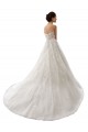 Magasins de Blanc Trapèze Tulle Dentelle Robes de mariée