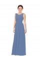 Magasins de Bleu Windsor Fourreau Illusion Mousseline Longue Robes demoiselle d'honneur