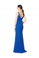 Magasins de Bleu roi Fourreau Mousseline Longue Robes demoiselle d'honneur
