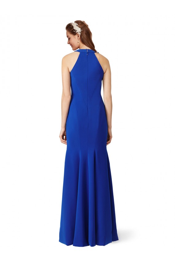 Magasins de Bleu roi Sirène Col V Crêpe Stretch Longue Formelles Robes demoiselle d'honneur / Robes de soirée / Robes de bal