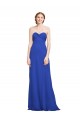 Magasins de Bleu roi Trapèze Mousseline Longue Robes demoiselle d'honneur