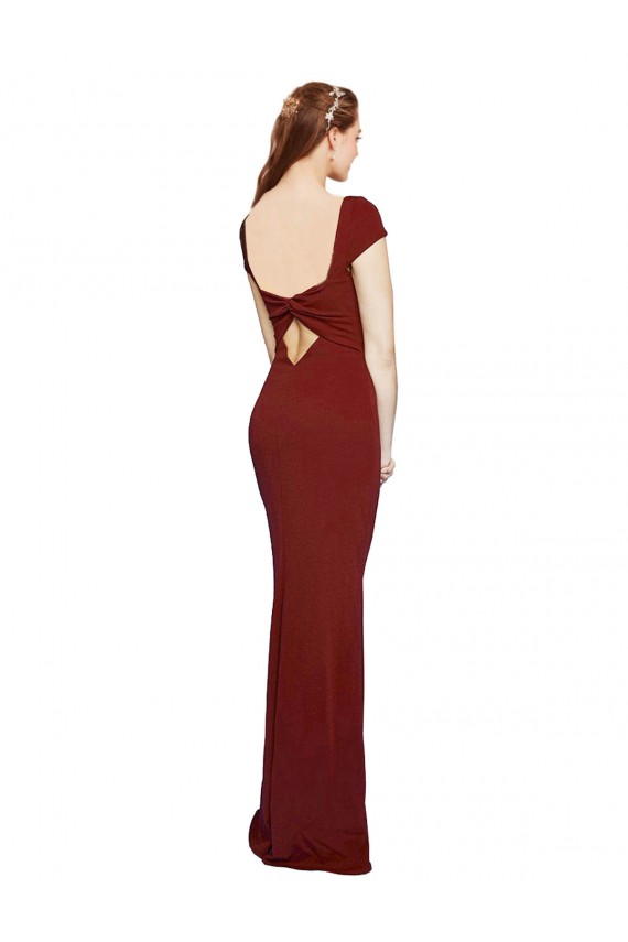 Magasins de Bordeaux 10 Sirène Col rond Crêpe Stretch Longue Formelles Robes demoiselle d'honneur / Robes de soirée / Robes de bal