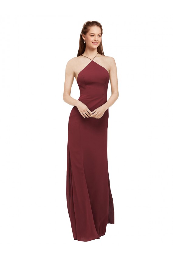 Magasins de Bordeaux Fourreau Licou Mousseline Longue Robes demoiselle d'honneur