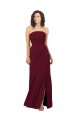 Magasins de Bordeaux Fourreau Sans bretelle Mousseline Longue Robes demoiselle d'honneur