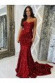 Magasins de Bordeaux Fourreau Traîne moyenne Paillettes Velours Longue Robes de bal