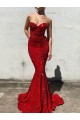 Magasins de Bordeaux Sirène Traîne moyenne Paillettes Velours Longue Robes de bal