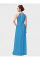 Magasins de Bordeaux Trapèze Col Haut Mousseline Longue Asymétrique Robes demoiselle d'honneur