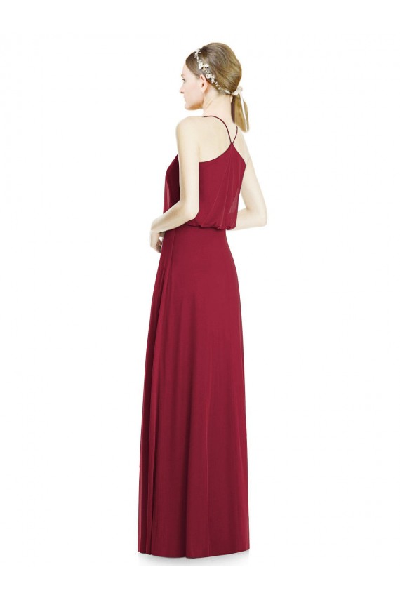 Magasins de Bordeaux Trapèze Col V Mousseline Longue Robes demoiselle d'honneur