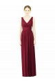 Magasins de Bordeaux Trapèze Col V Mousseline Longue Robes demoiselle d'honneur
