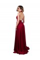 Magasins de Bordeaux Trapèze Licou Col V Spandex Longue Formelles Robes demoiselle d'honneur / Robes de soirée / Robes de bal