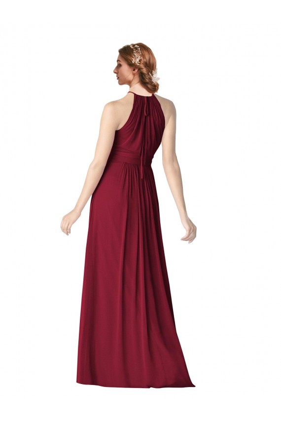 Magasins de Bordeaux Trapèze Licou Mousseline Longue Robes demoiselle d'honneur