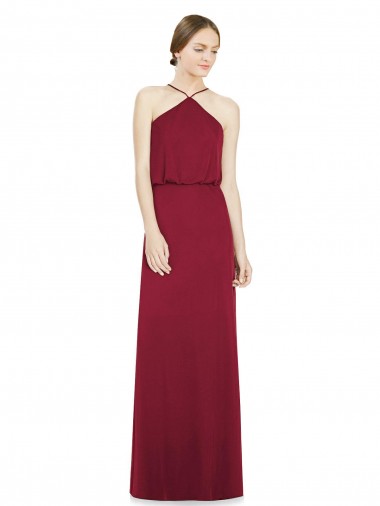 Magasins de Bordeaux Trapèze Licou Mousseline Longue Robes demoiselle d'honneur