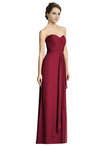 Magasins de Bordeaux Trapèze Mousseline Longue Robes demoiselle d'honneur
