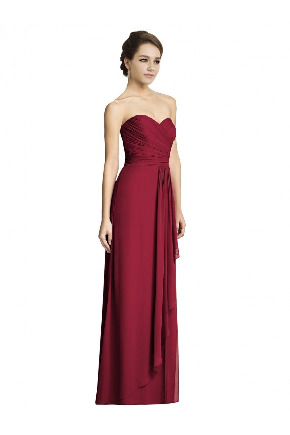 Magasins de Bordeaux Trapèze Mousseline Longue Robes demoiselle d'honneur