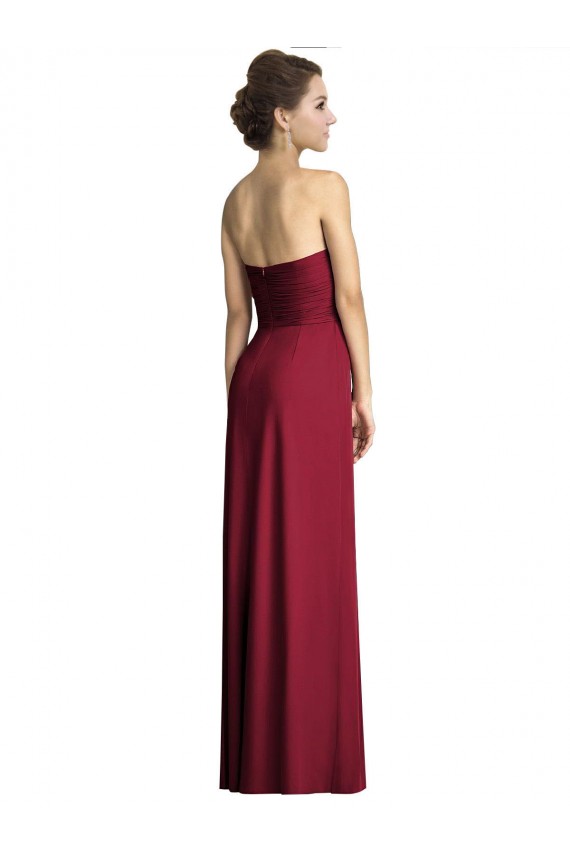 Magasins de Bordeaux Trapèze Mousseline Longue Robes demoiselle d'honneur