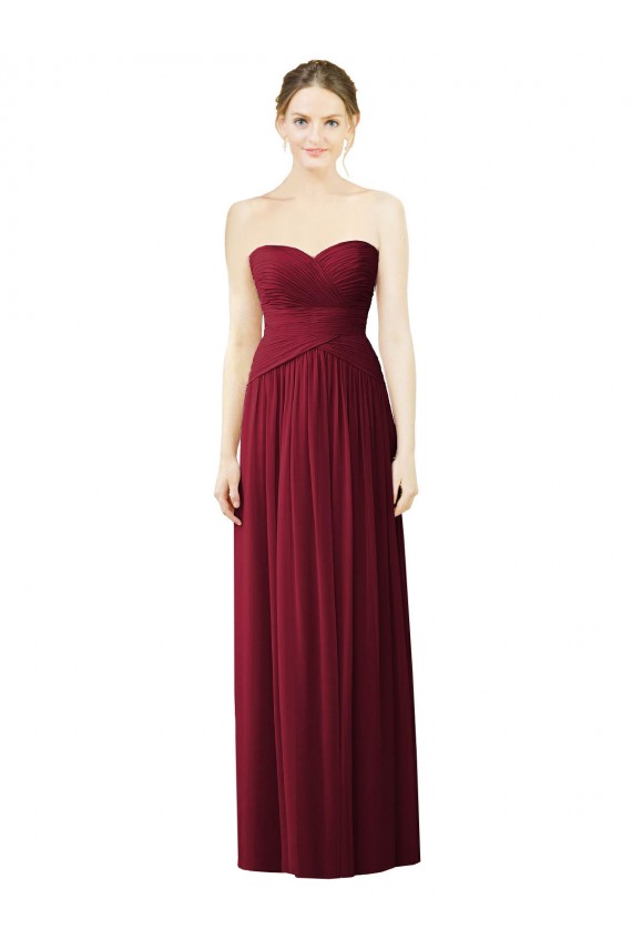 Magasins de Bordeaux Trapèze Mousseline Longue Robes demoiselle d'honneur