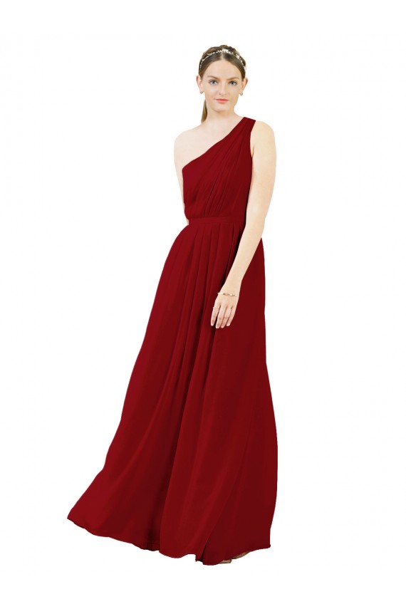 Magasins de Bordeaux Trapèze Mousseline Longue Robes demoiselle d'honneur