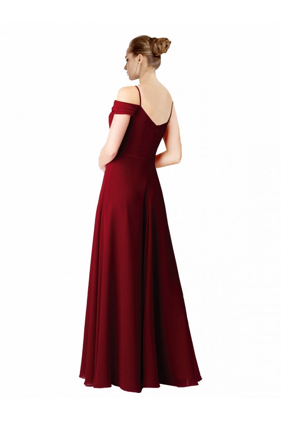 Magasins de Bordeaux Trapèze Mousseline Longue Robes demoiselle d'honneur