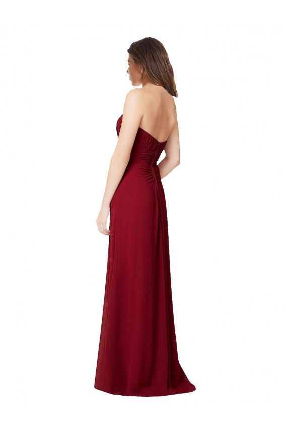 Magasins de Bordeaux Trapèze Mousseline Longue Robes demoiselle d'honneur