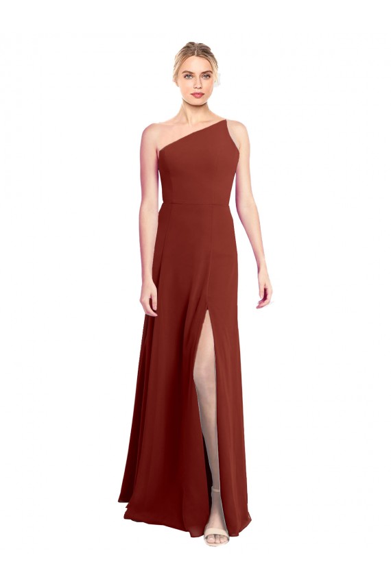 Magasins de Bordeaux Trapèze Mousseline Longue Robes demoiselle d'honneur