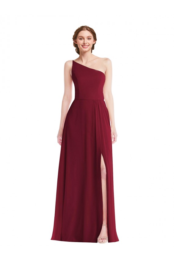 Magasins de Bordeaux Trapèze Mousseline Longue Robes demoiselle d'honneur