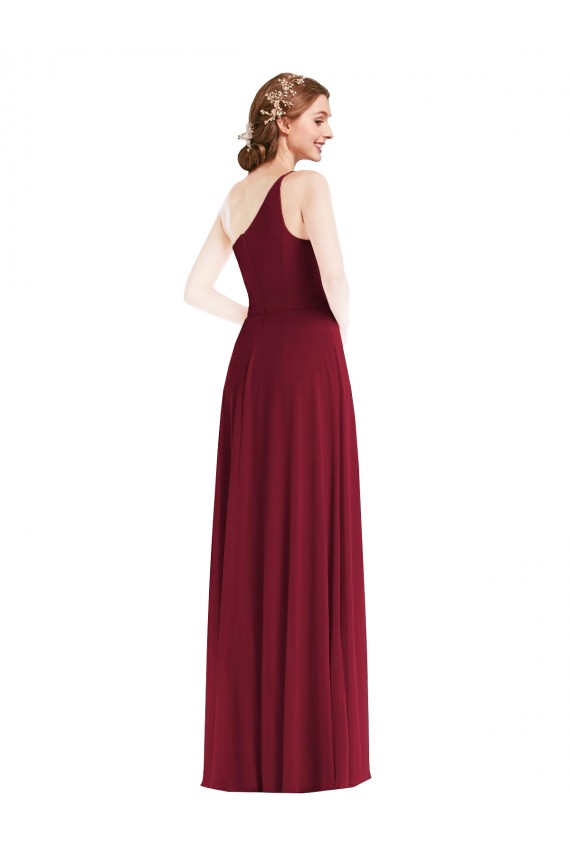 Magasins de Bordeaux Trapèze Mousseline Longue Robes demoiselle d'honneur