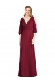 Magasins de Bordeaux Trompette Col V Mousseline Longue Robes demoiselle d'honneur