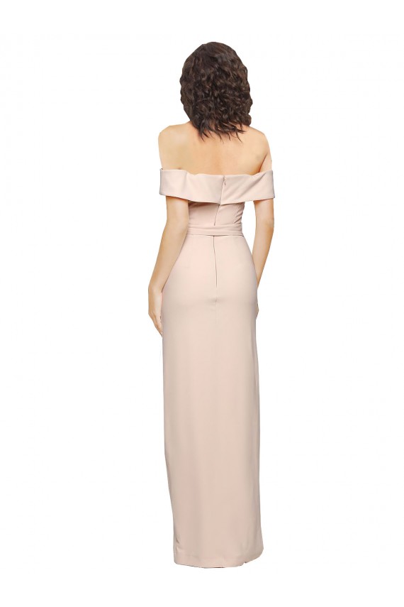 Magasins de Sirène Épaule Dénudée Crêpe Stretch Longue Formelles Robes demoiselle d'honneur / Robes de soirée / Robes de bal