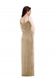 Magasins de Champagne Fourreau Velours Stretch Longue Formelles Robes demoiselle d'honneur / Robes de soirée / Robes de bal