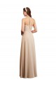 Magasins de Champagne Trapèze Licou Mousseline Longue Robes demoiselle d'honneur