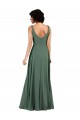 Magasins de Colonne Col V Mousseline Longue Robes demoiselle d'honneur