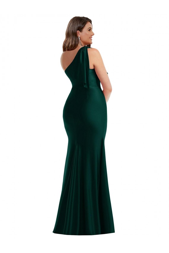 Magasins de Evergreen Sirène Satiné Soyeux Longue Formelles Robes demoiselle d'honneur / Robes de soirée / Robes de bal
