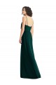 Magasins de Evergreen Trapèze Col V Mousseline Longue Robes demoiselle d'honneur