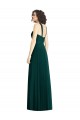 Magasins de Evergreen Trapèze Licou Mousseline Longue Robes demoiselle d'honneur