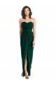 Magasins de Evergreen Trapèze Sans bretelle Mousseline Longue Robes demoiselle d'honneur