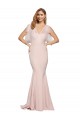 Magasins de Fourreau Crêpe Stretch Tulle Longue Formelles Robes demoiselle d'honneur / Robes de soirée / Robes de bal