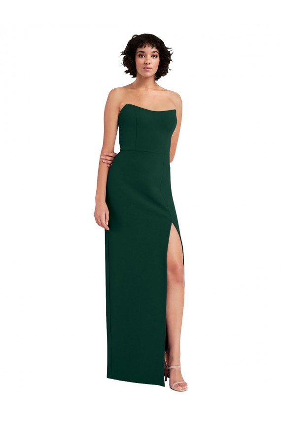 Magasins de Fourreau Scoop Sans bretelle Crêpe Stretch Longue Formelles Robes demoiselle d'honneur / Robes de soirée / Robes de bal