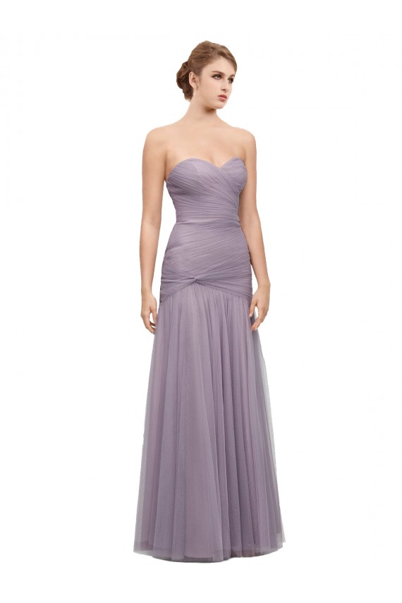 Magasins de Heather Sirène Tulle Longue Robes demoiselle d'honneur