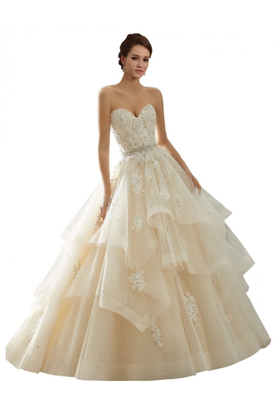 Magasins de Ivoire & Champagne Princesse Tulle Dentelle Robes de mariée