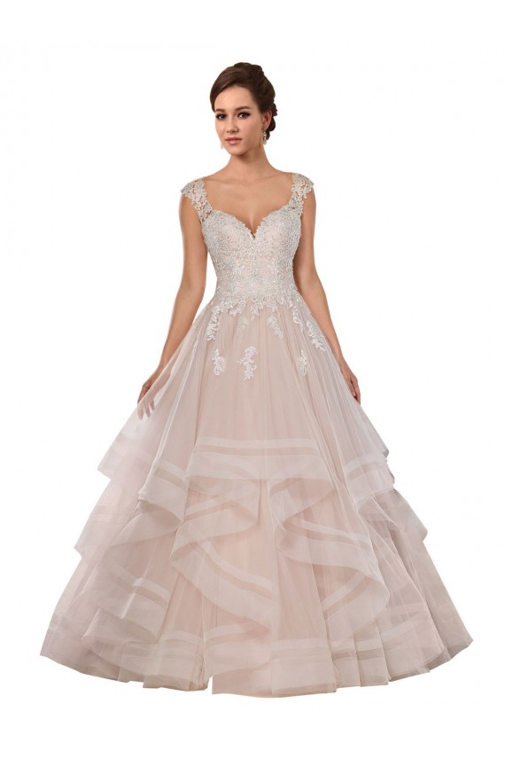 Magasins de Ivoire & Champagne Princesse Tulle Dentelle Robes de mariée