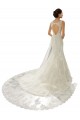 Magasins de Ivoire & Champagne Sirène Col V Tulle Dentelle Robes de mariée