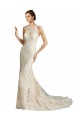 Magasins de Ivoire & Champagne Sirène Illusion Tulle Dentelle Classique Robes de mariée