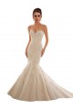 Magasins de Ivoire & Champagne Sirène Tulle Dentelle Robes de mariée